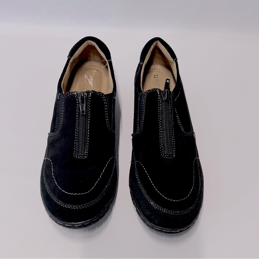NATURALIZER women’s Size 8M Black Slip on Top Zip Comfort Walking Shoe - Picture 3 of 11